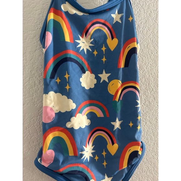 Hanna Andersson Girls size 8 Swim Suit Blue with Rainbows - Picture 2 of 7